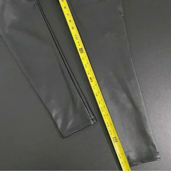 LOFT New Faux Leather Bi Stretch Leggings Black Size 8 Medium - Picture 11 of 14